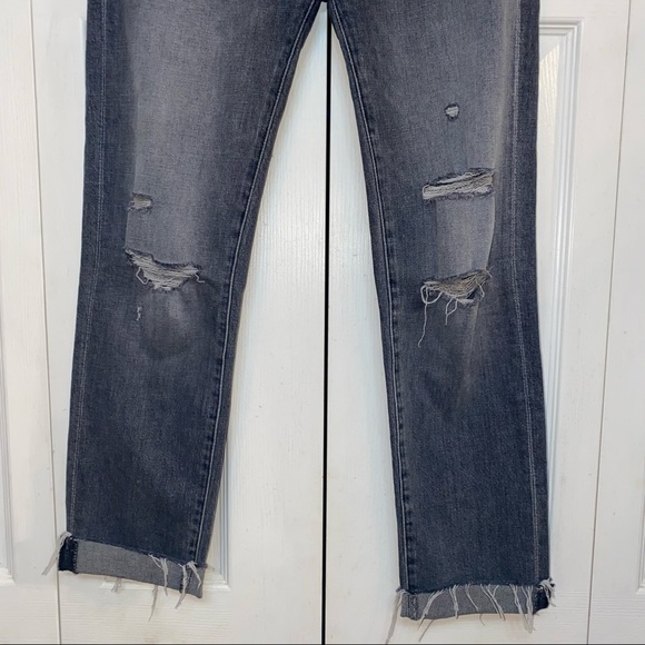 MOTHER The Scrapper Cuff Ankle Fray Jeans In Unstitched In The Dark Size 25 NWT - Picture 6 of 15